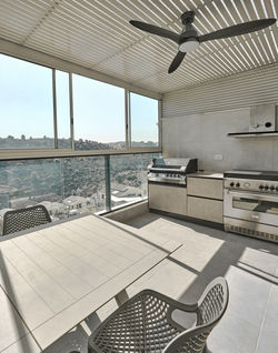 A view of the outdoor kitchen