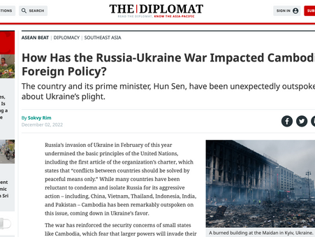 Commentary: "How Has the Russia-Ukraine War Impacted Cambodia’s Foreign Policy?" 