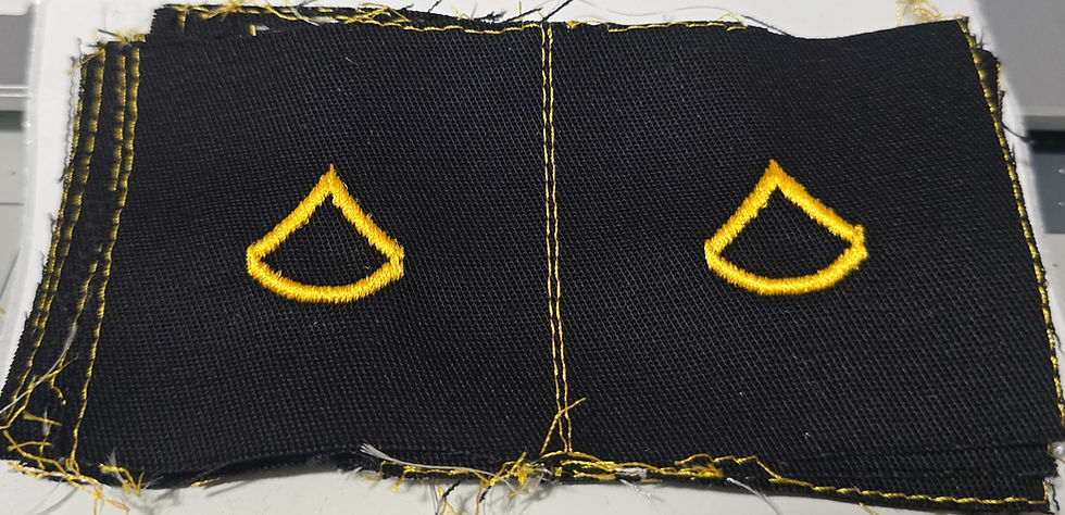 Thumbnail: Black backing - Sew-on ranks