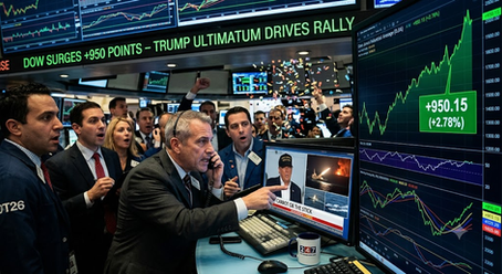 DOW SURGES 950 POINTS: Trump’s Unyielding ‘Carrot or Stick’ Ultimatum Triggers Massive Wall Street Rally