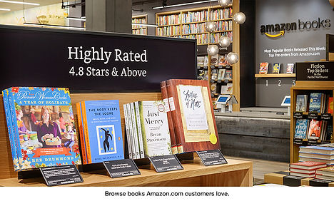 Signs designed for the first Amazon Bookstore