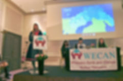 Josefina Skerk (Sami) shares her story as an Indigenous woman of Europe during WECAN’s public event at COP21 Paris