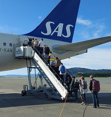 Plane to get to Austertana Krystallen, through Kirkenes, SAS
