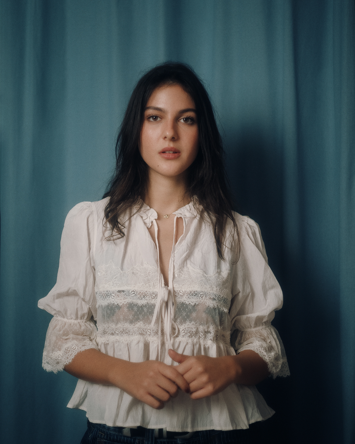 Cinematic timeless actor portrait photographed in London home studio Dalston