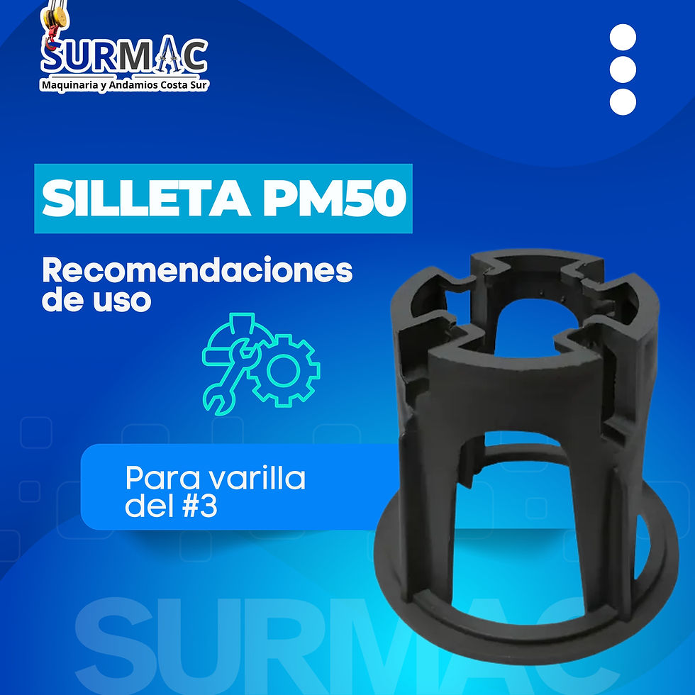 Silleta PM50 para varilla del #3: recomendaciones de uso