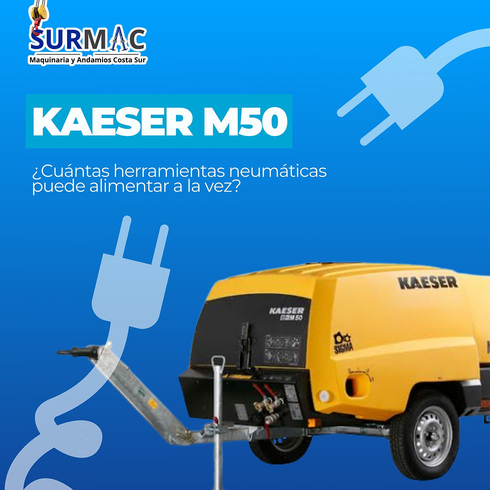 Compresor KAESER M50: ¿cuántas herramientas neumáticas puede alimentar a la vez?