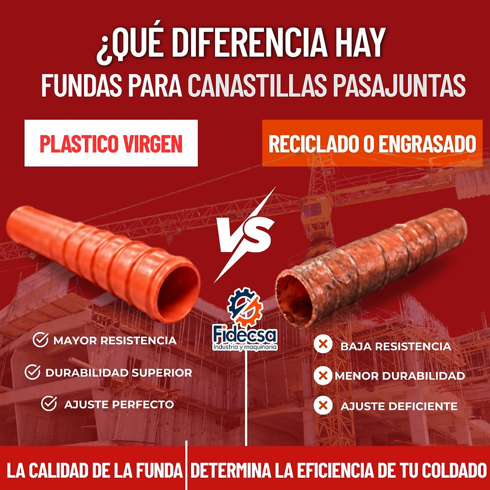 ¿Qué diferencia hay entre usar fundas de plástico virgen contra fundas económicas de material reciclado o engrasado manual para Canastillas Pasajuntas?