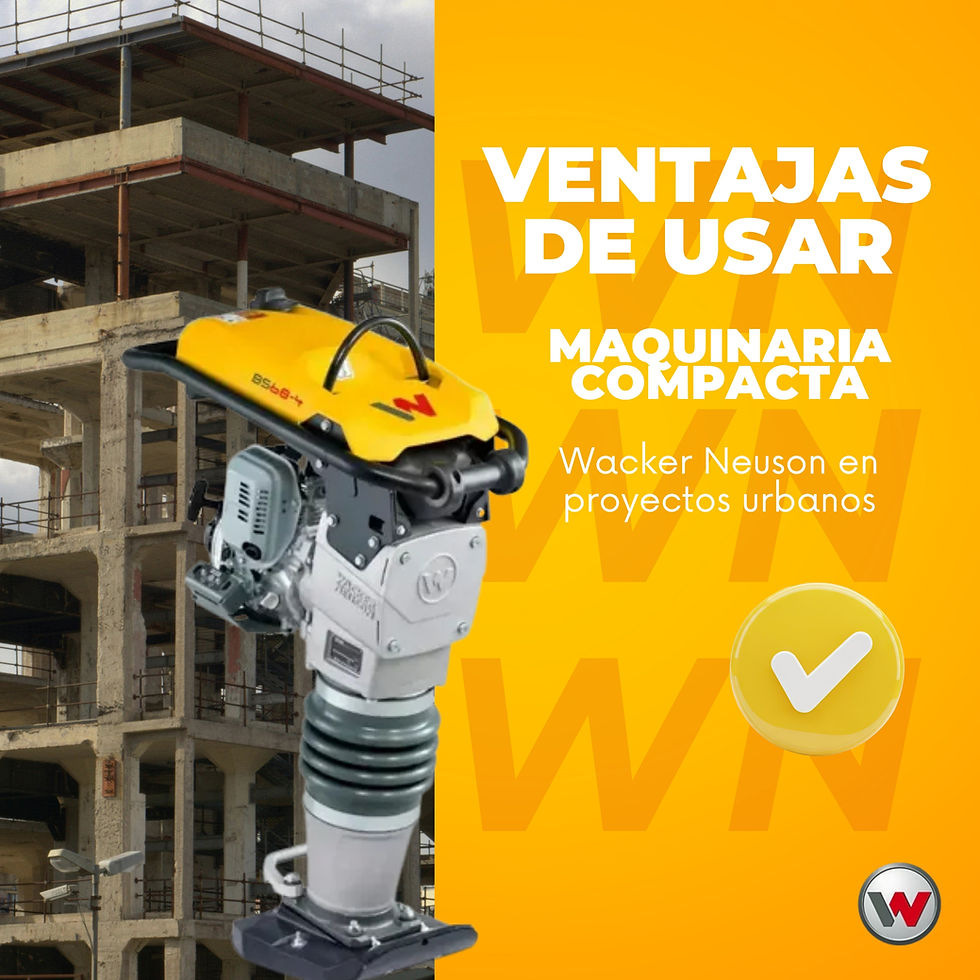 Ventajas de usar maquinaria compacta Wacker Neuson en proyectos urbanos