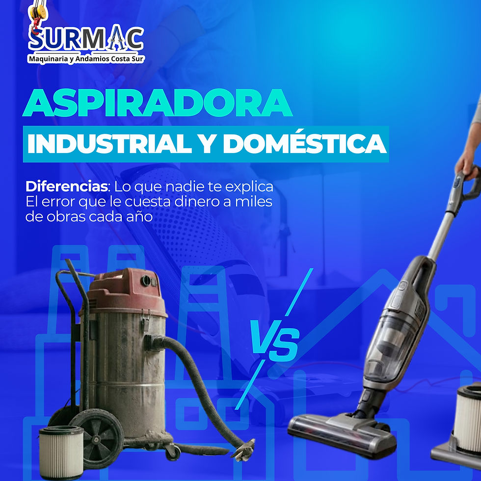 Diferencia entre aspiradora industrial y doméstica: lo que nadie te explica

El error que le cuesta dinero a miles de obras cada año