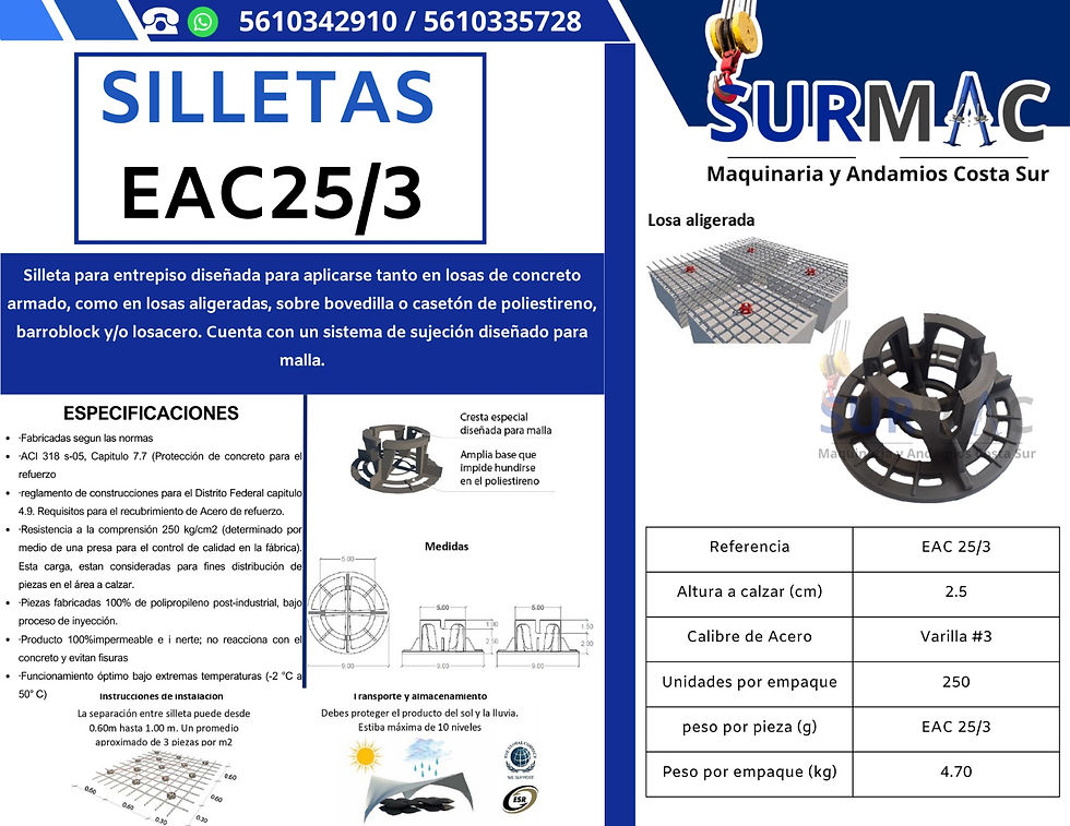 F.T SILLETAS EAC25/3