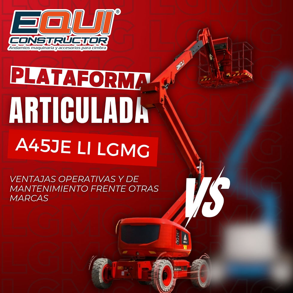 ¿qué ventajas operativas y de mantenimiento ofrece la Plataforma Articulada A45JE LI LGMG frente otras marcas?