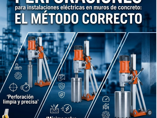 Perforaciones para instalaciones eléctricas en muros de concreto: el método correcto