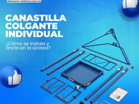 ¿Cómo se instala y ancla una canastilla colgante individual en la azotea?