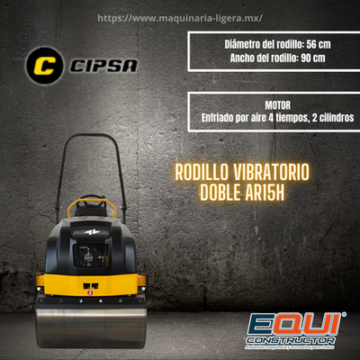 Rodillo Vibratorio Doble AR15H CIPSA En México.
