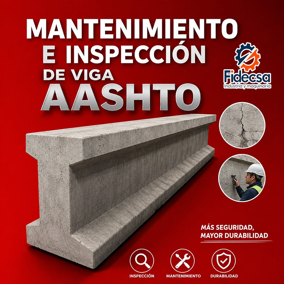 ¿Cómo realizar el mantenimiento preventivo e inspección de una viga AASHTO para construcción?