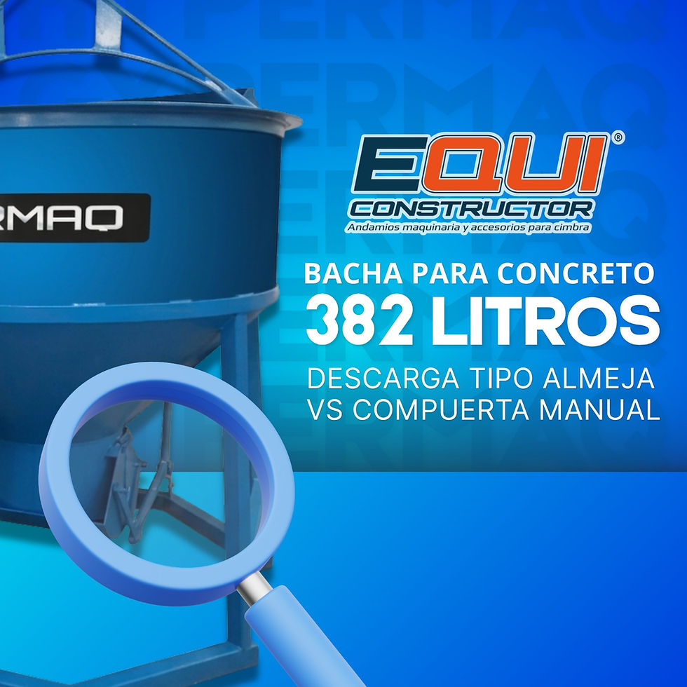 Descarga tipo almeja vs compuerta manual: ¿Cuál es mejor para mi Bacha para Concreto de 382 litros?