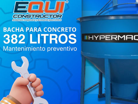 Mantenimiento preventivo de una Bacha para Concreto de 382 litros: baleros, canaleta y volteo