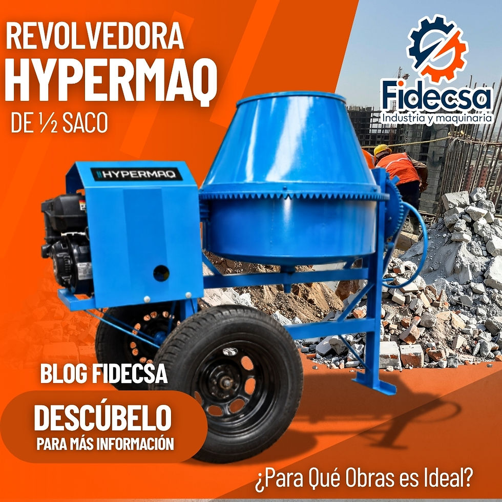 ¿Para Qué Obras es Ideal una Revolvedora de 1/2 Saco HYPERMAQ?