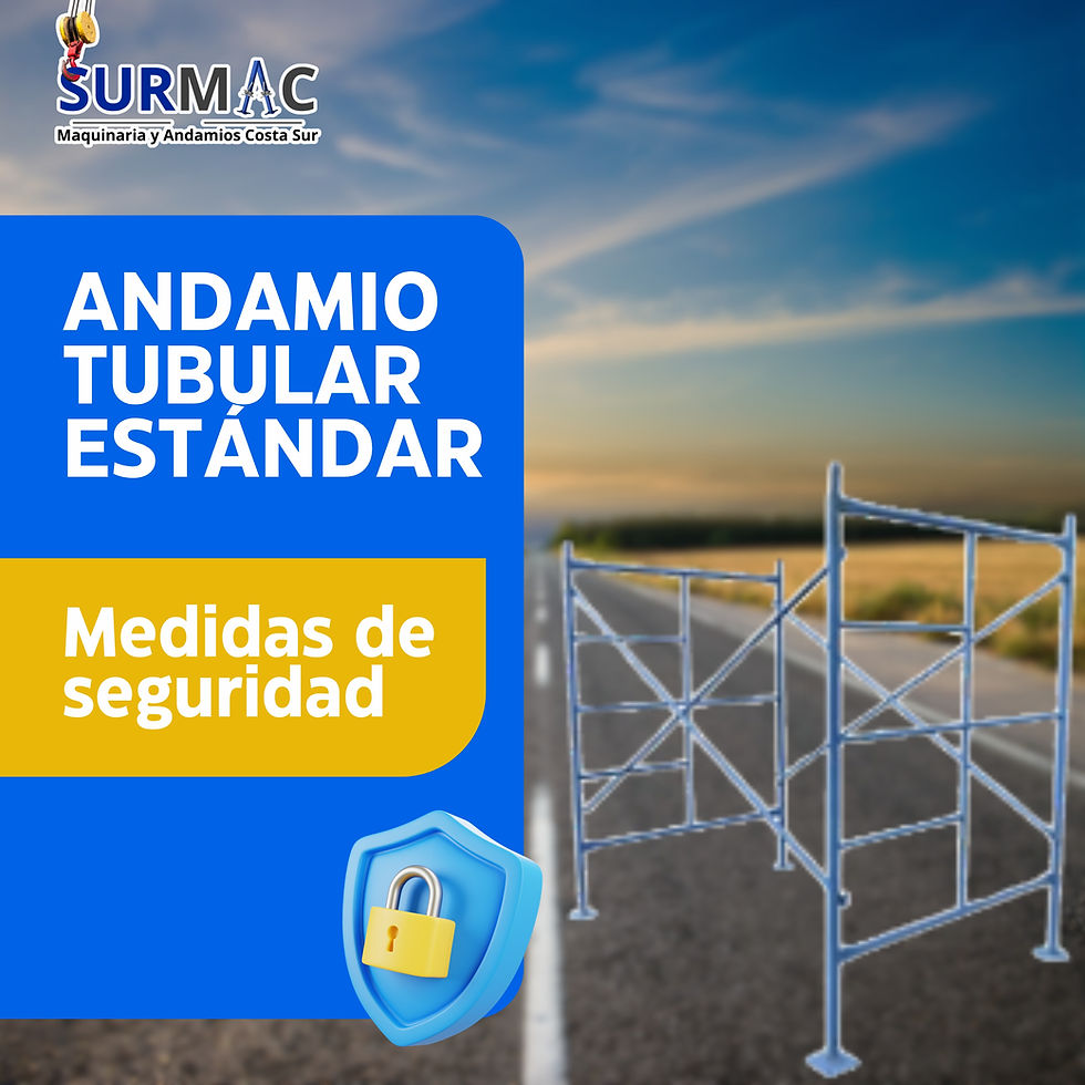 ¿Qué medidas de seguridad se deben seguir al usar andamio tubular estándar?