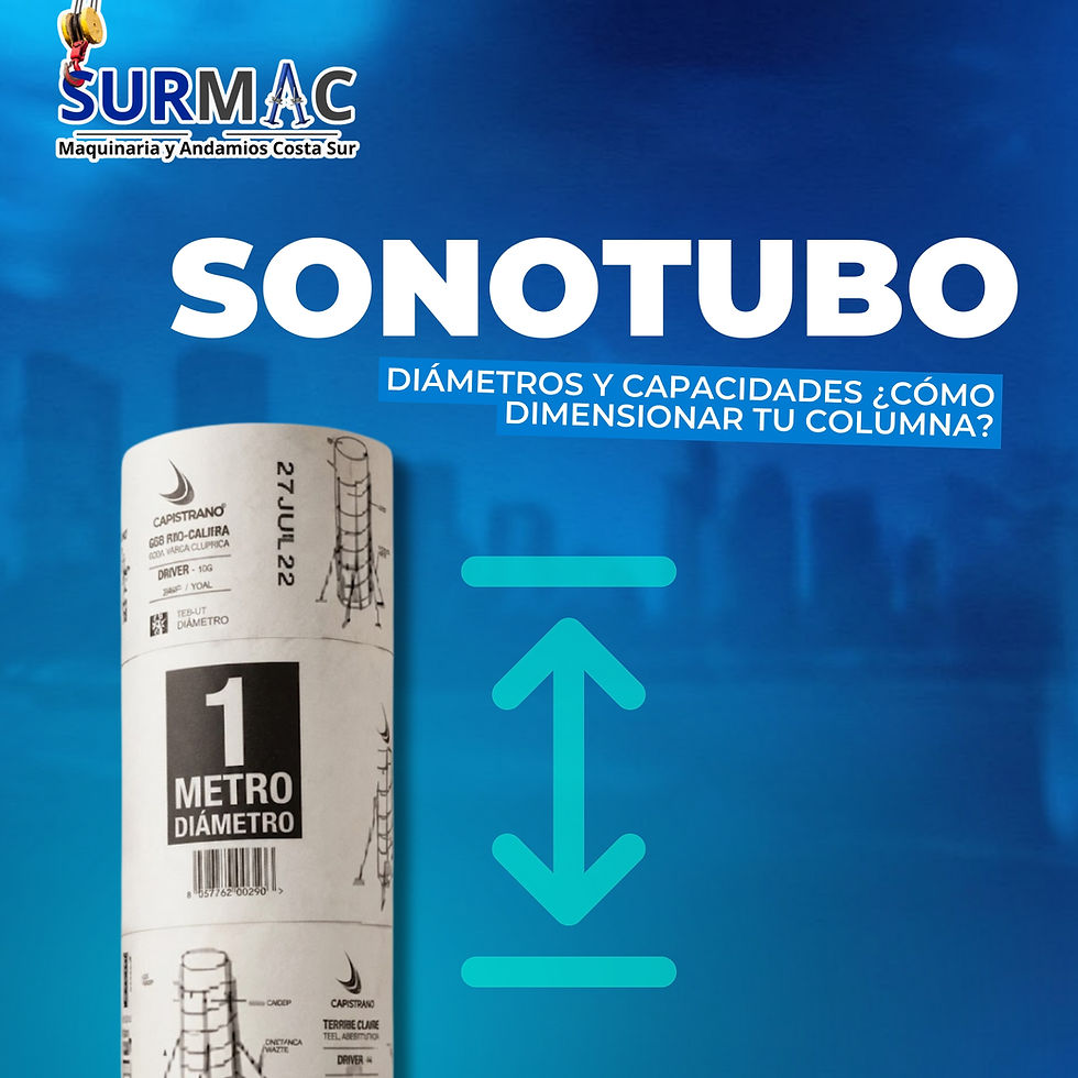 Diámetros y capacidades de sonotubos: ¿Cómo dimensionar tu columna?