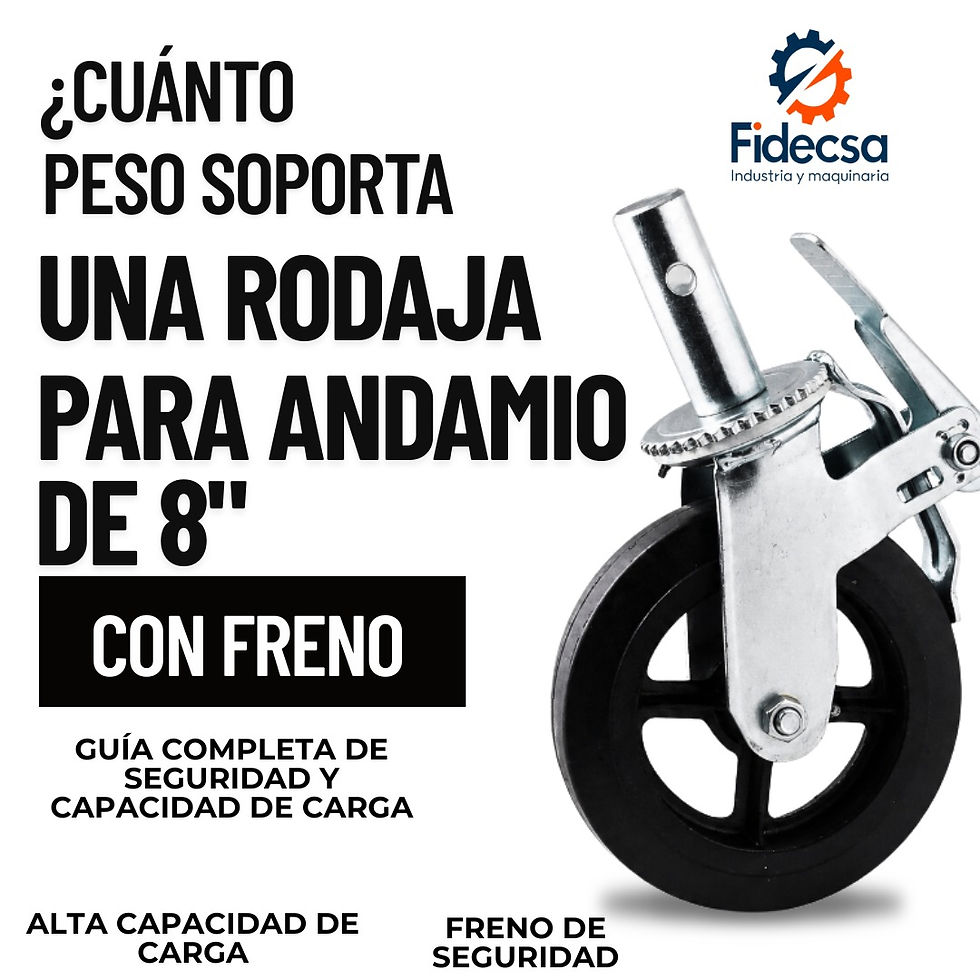 ¿Cuánto Peso Soporta una Rodaja para Andamio de 8" con Freno? Guía Completa de Seguridad y Capacidad de Carga