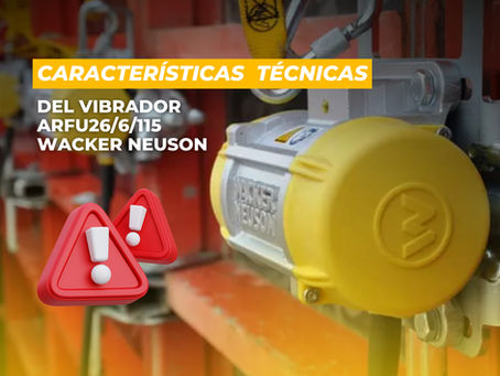 Características técnicas del Vibrador Externo ARFU26/6/115 WACKER NEUSON