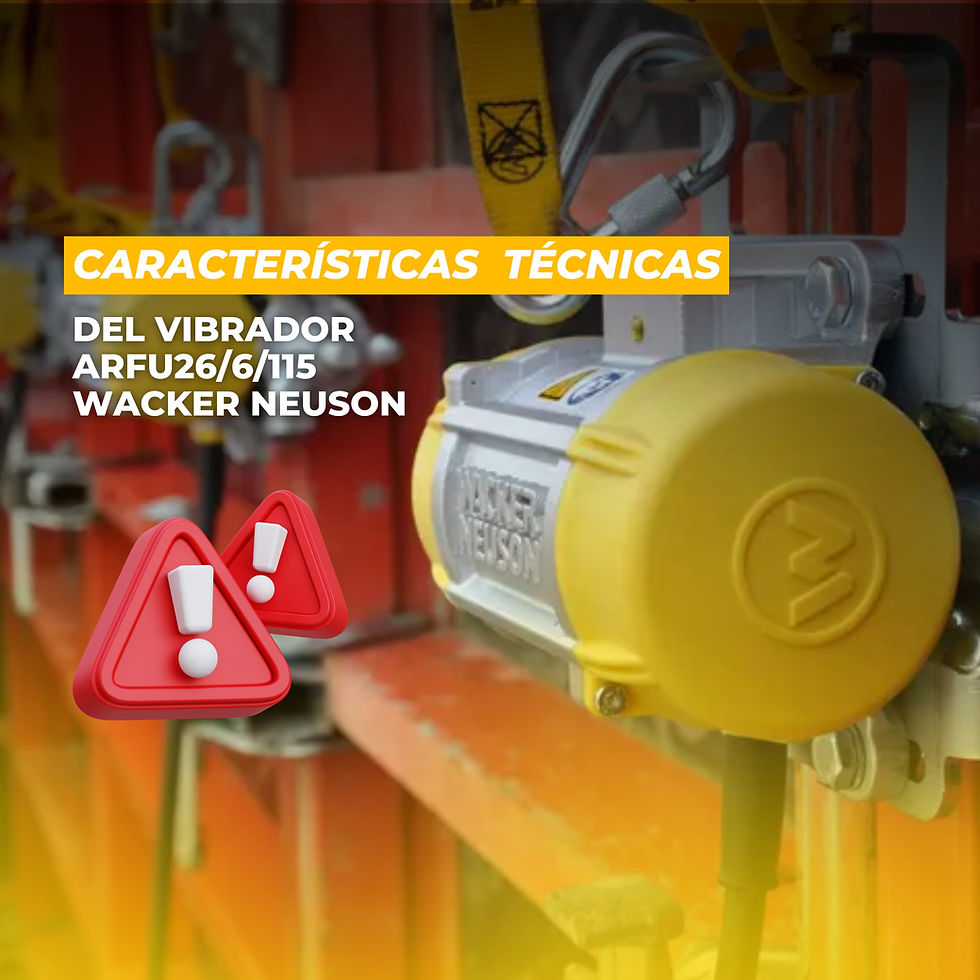 Caracteristicas tecnicas del Vibrador Externo ARFU26/6/115 WACKER NEUSON