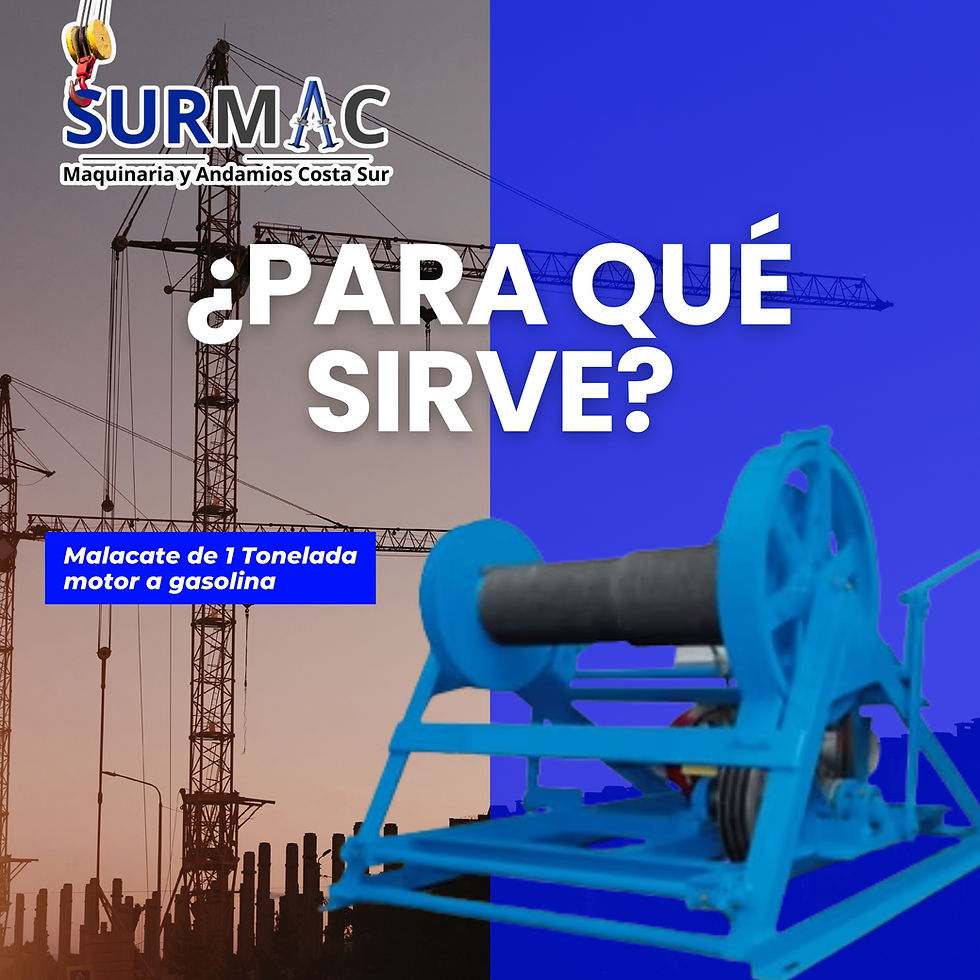 ¿Para qué sirve un Malacate de 1 Tonelada con Motor a Gasolina en la construcción?