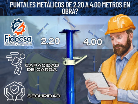¿Cómo garantizar la capacidad de carga y seguridad en Puntales Metálicos de 2.20 a 4.00 metros en obra?