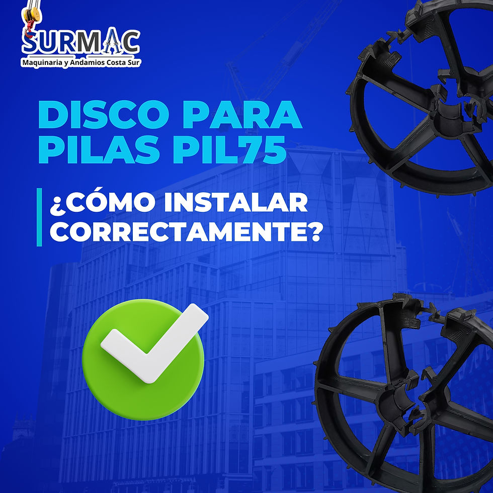 ¿Cómo instalar correctamente el DISCO PARA PILAS PIL75 en obra?