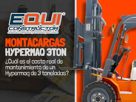 ¿Cuál es el costo real de mantenimiento de un Montacargas Hypermaq de 3 toneladas?