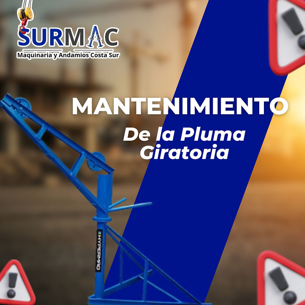 Mantenimiento de la Pluma Giratoria para Malacate de 1 Tonelada