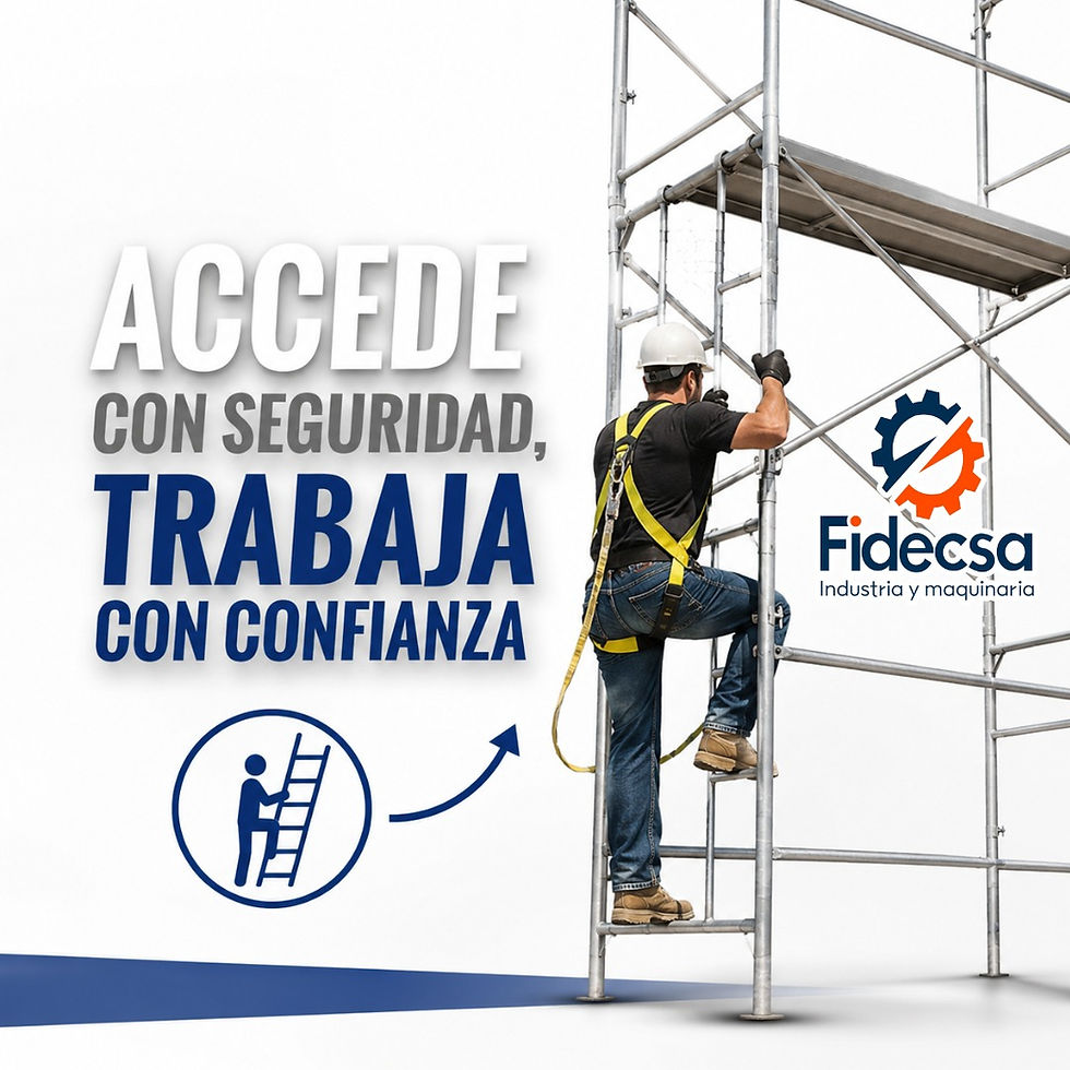 ¿Cuál es la forma correcta de acceder a un andamio sin poner en riesgo tu seguridad?