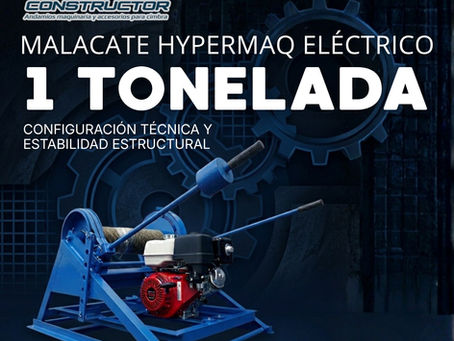 Configuración técnica y estabilidad estructural del Malacate de 1 Tonelada HYPERMAQ con Motor eléctrico