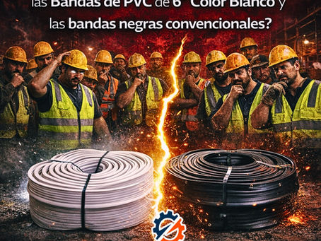 ¿Qué diferencias técnicas existen entre las Bandas de Pvc de 6" Color Blanco y las bandas negras convencionales?