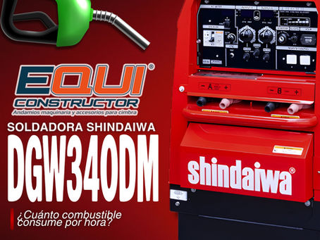 ¿Cuánto combustible consume por hora la Soldadora Shindaiwa DGW340DM en trabajos reales de campo?