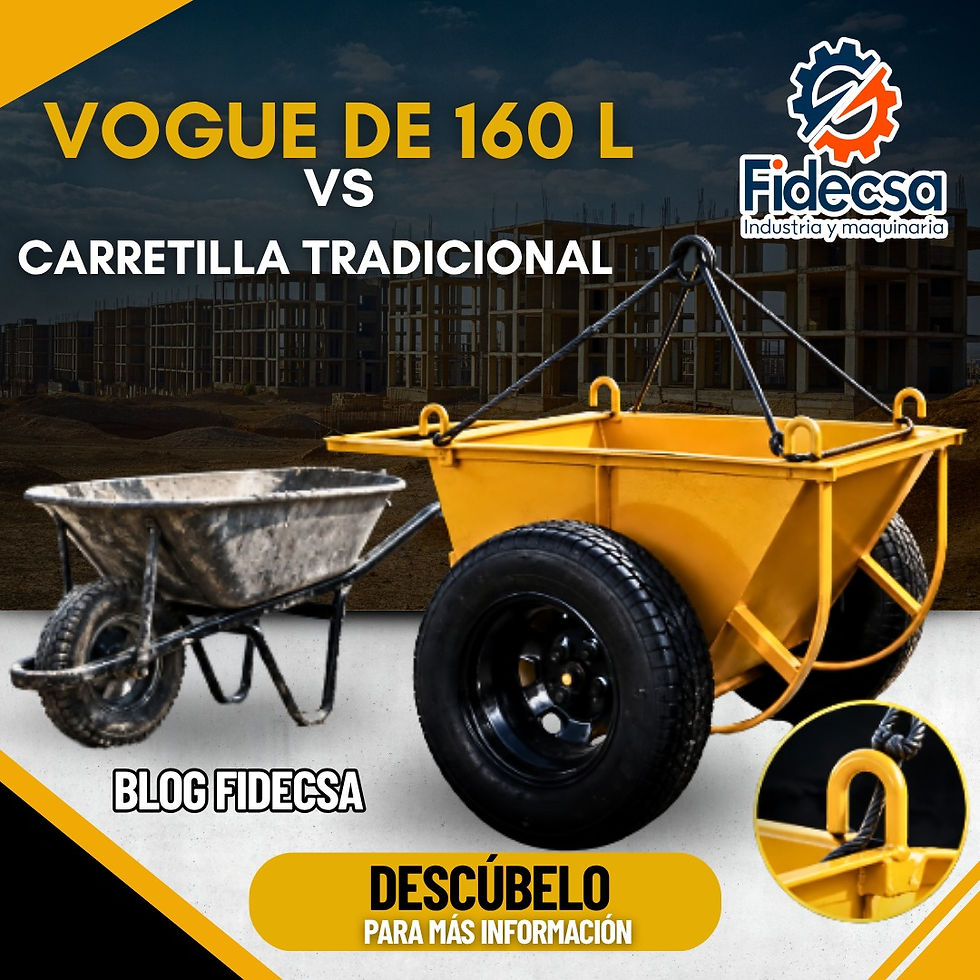 ¿Cuál es la diferencia entre un Vogue de 160 litros y una carretilla tradicional de obra?