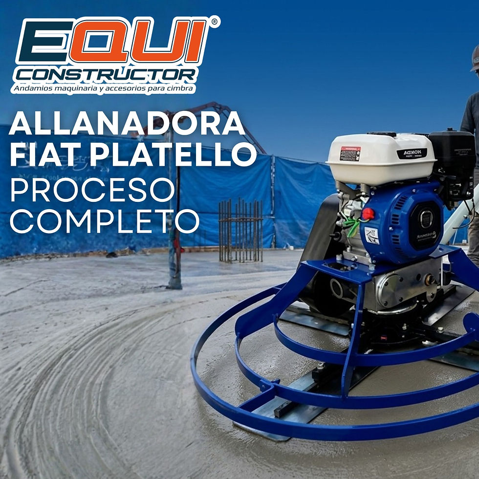 Piso Industrial de Concreto: El Proceso Completo Desde el Vaciado Hasta el Acabado Final con Allanadora FIAT PLATELLO