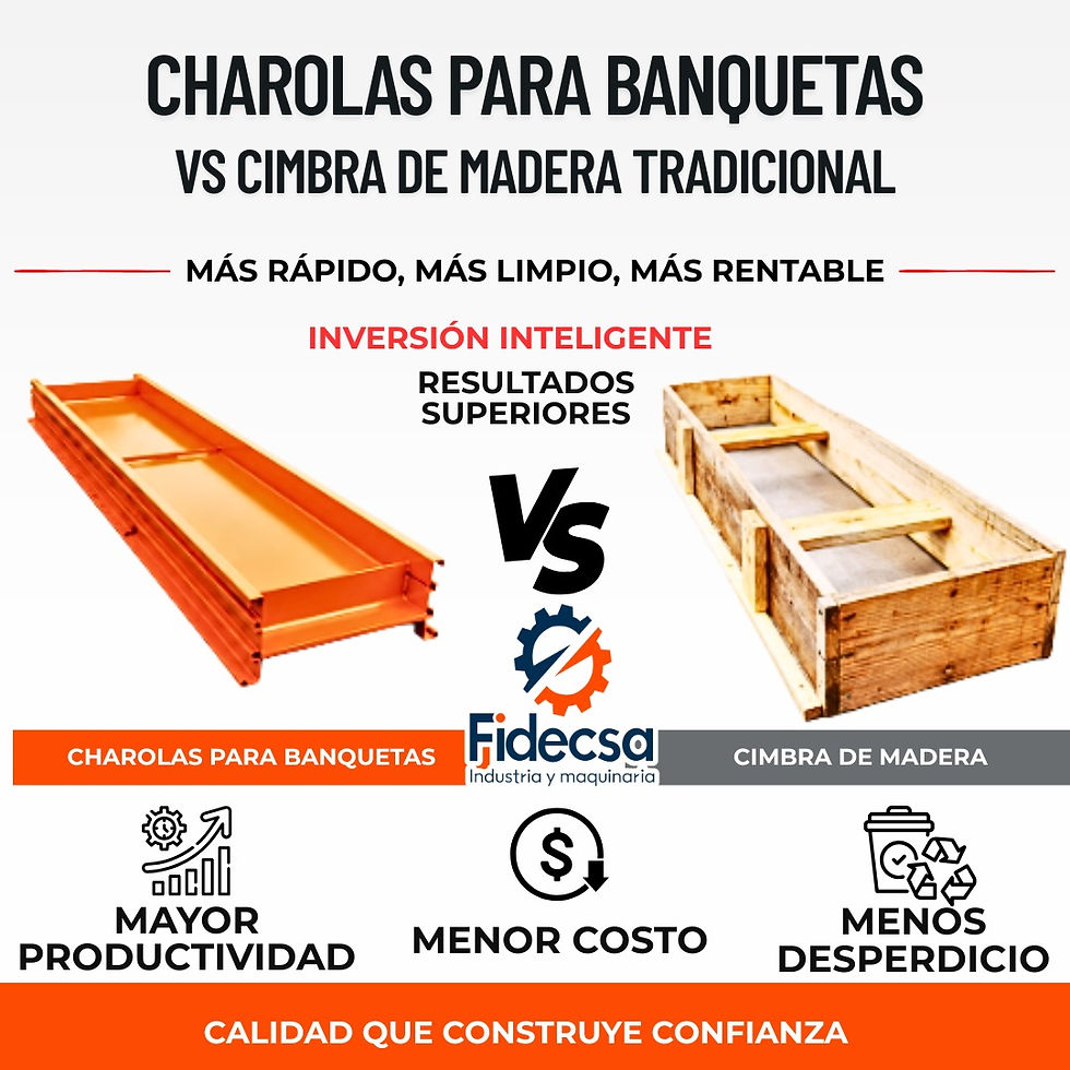 ¿Qué diferencia técnica y económica existe entre usar Charolas para Banquetas y la cimbra de madera tradicional?