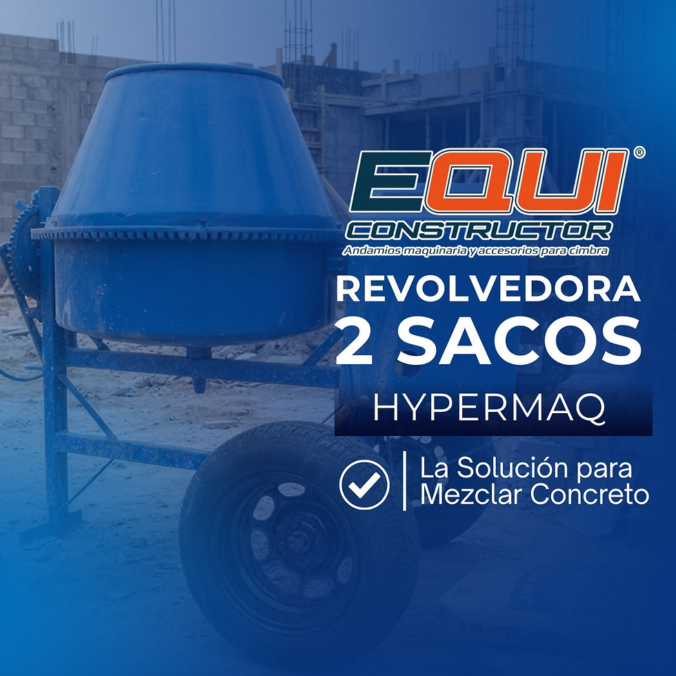 Revolvedora HYPERMAQ de 2 Sacos: La Solución para Mezclar Concreto en Obra