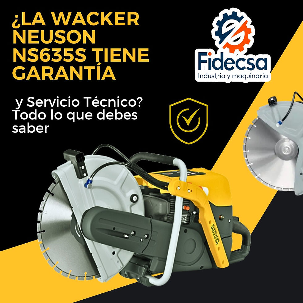 ¿La Wacker Neuson NS635S tiene Garantía y Servicio Técnico? Todo lo que debes saber