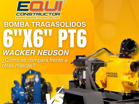 ¿Cómo se compara la Bomba Tragasolidos 6"x6" PT6 WACKER NEUSON frente a bombas de otras marcas como Gorman-Rupp o Toyo?