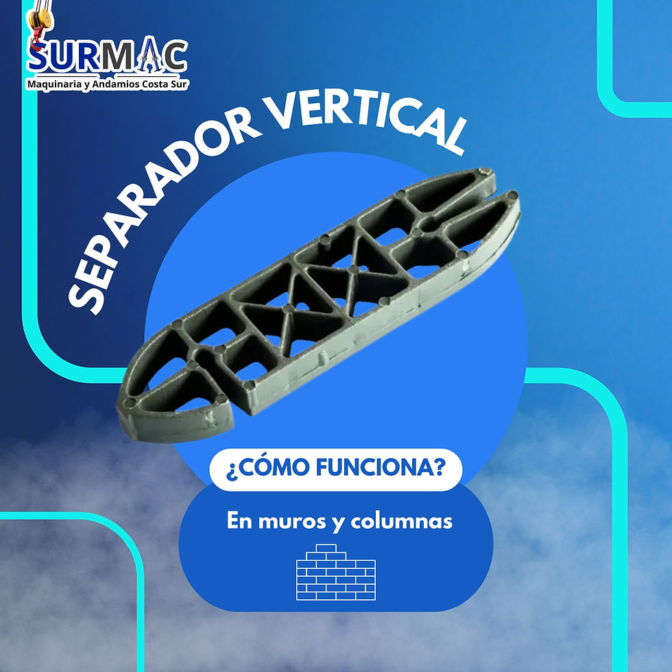 ¿Cómo funciona un separador vertical en muros y columnas?