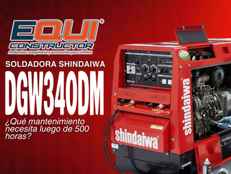 ¿Qué mantenimiento necesita la Soldadora Shindaiwa DGW340DM después de 500 horas de uso intensivo?