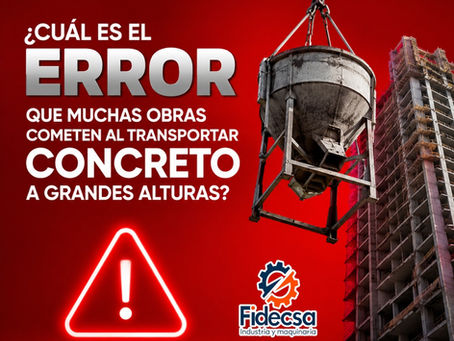 ¿Cuál es el error que muchas obras cometen al transportar concreto a grandes alturas?