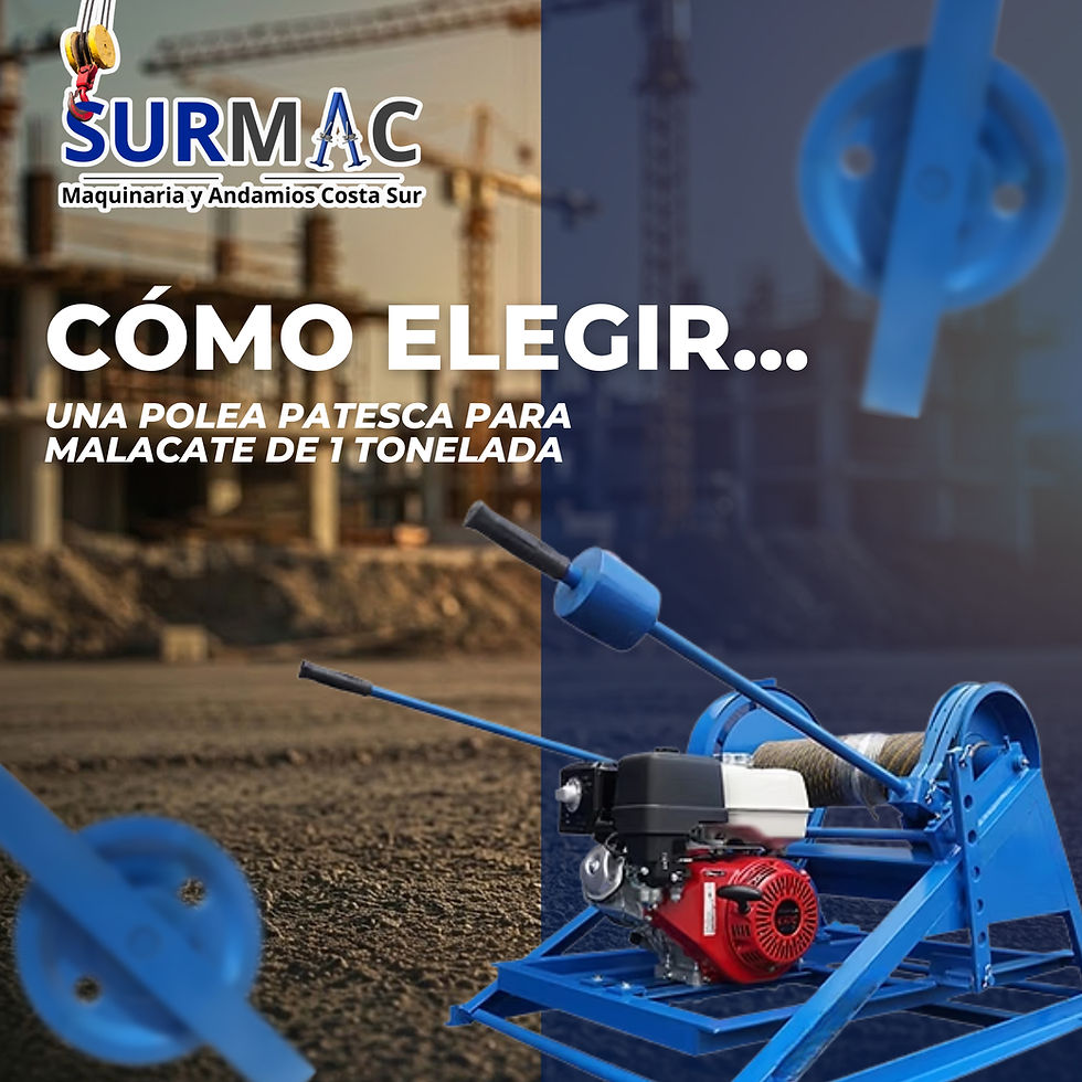 ¿Cómo elegir una Polea Patesca para Malacate de 1 Tonelada adecuada para un sistema de elevación?
