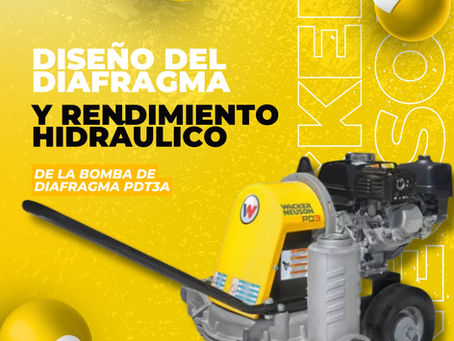 ¿Cómo influye el diseño del diafragma en el rendimiento hidráulico de la Bomba de Diafragma modelo PDT3A WACKER NEUSON?