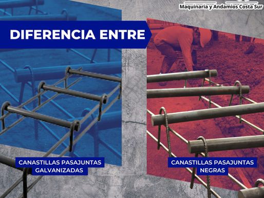 DIFERENCIA ENTRE CANASTILLAS PASAJUNTAS GALVANIZADAS Y NEGRAS