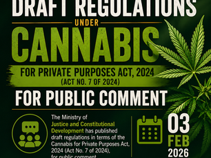 South Africa Invites Public Comment on Draft Cannabis Regulations Under the Cannabis for Private Purposes Act