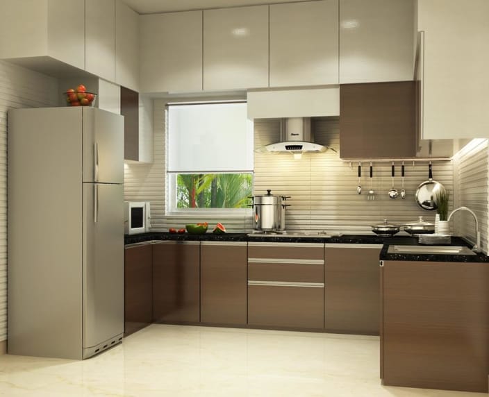 L SHAPED MODULAR KITCHENS